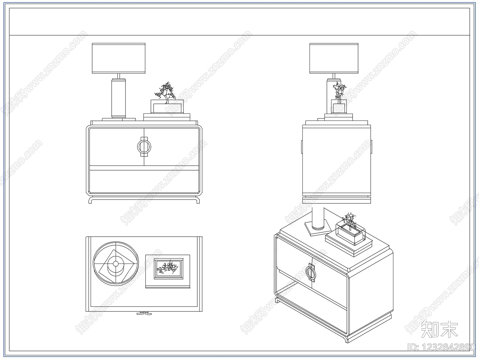 柜子cad施工图下载【ID:1232842890】