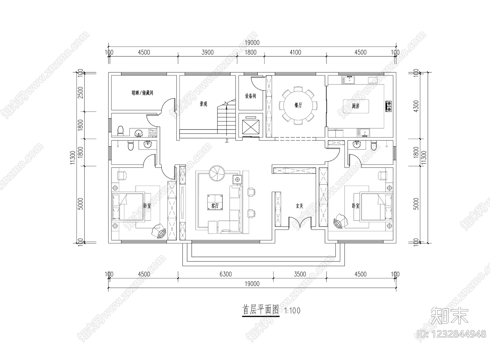 别墅建筑CAD图纸