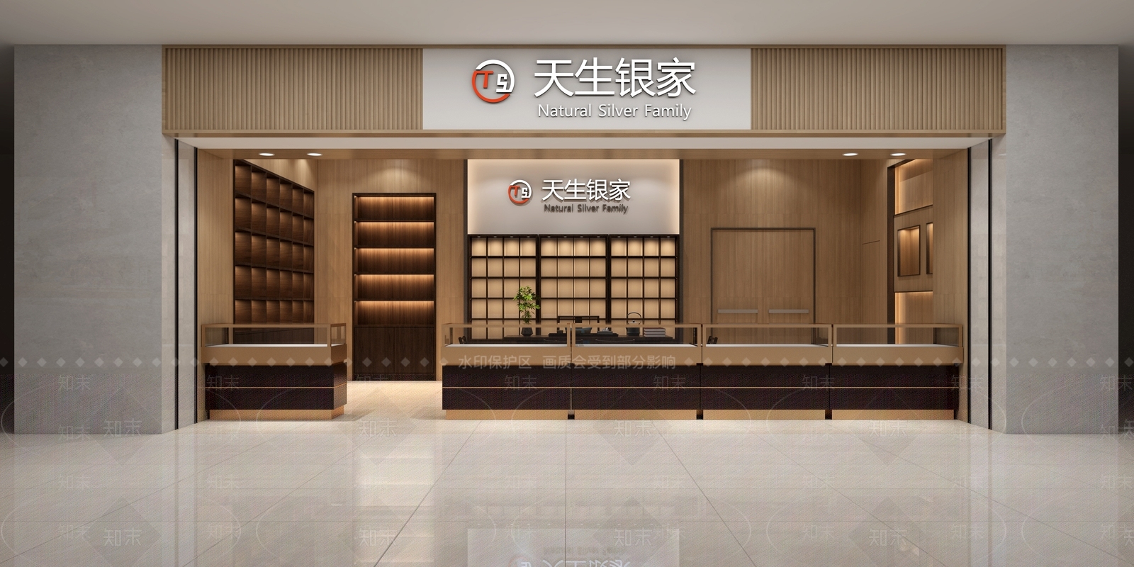 轻奢珠宝店3D模型渲染效果图