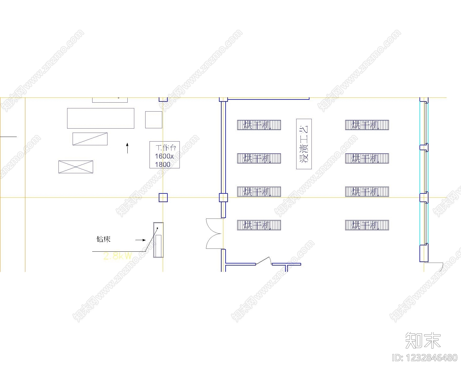 厂房cad施工图下载【ID:1232846480】