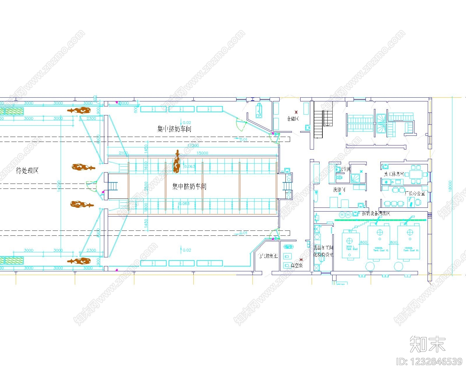 产业园建筑cad施工图下载【ID:1232846539】