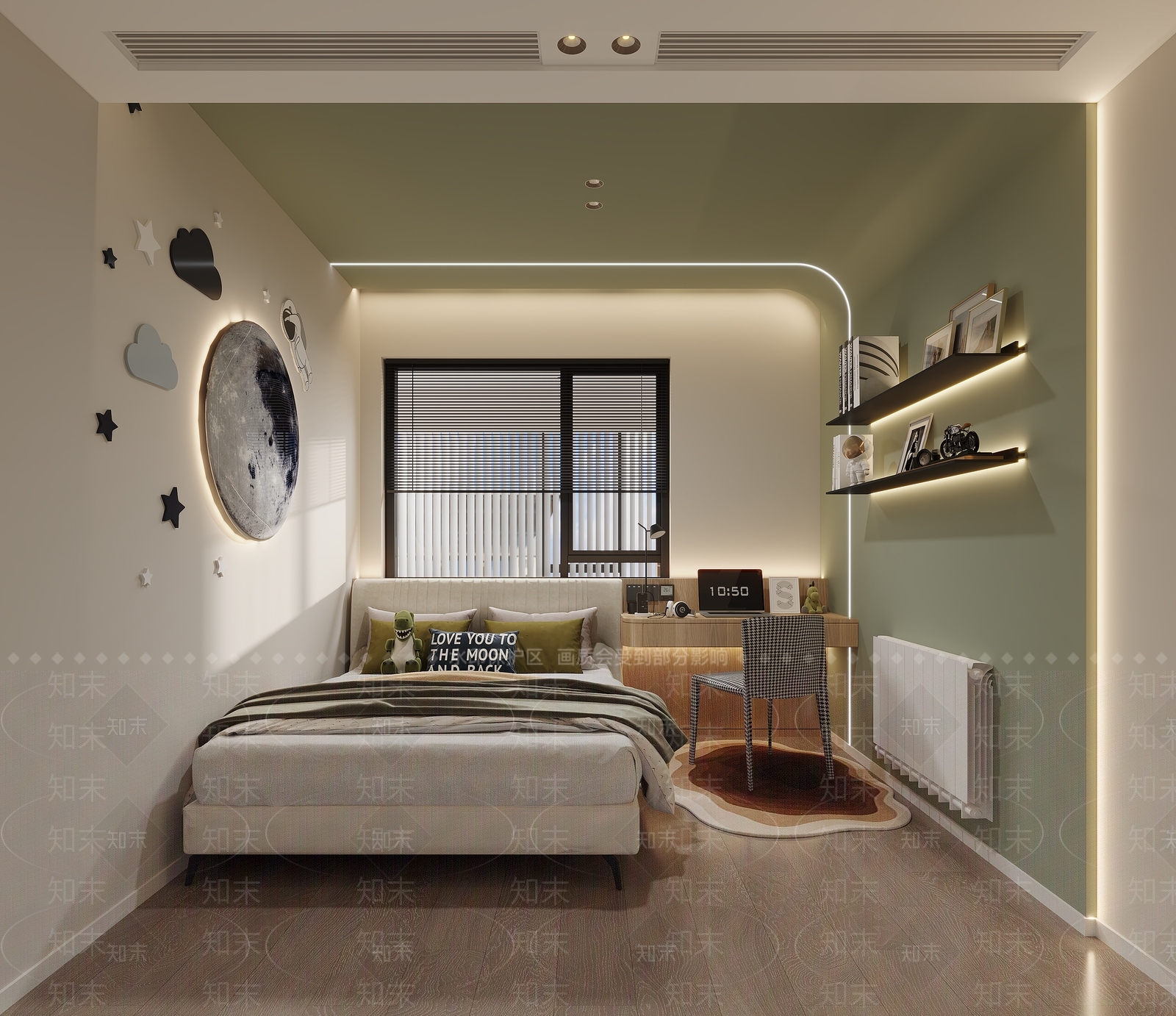 现代简约主卧3D模型下载【ID:1232848150】