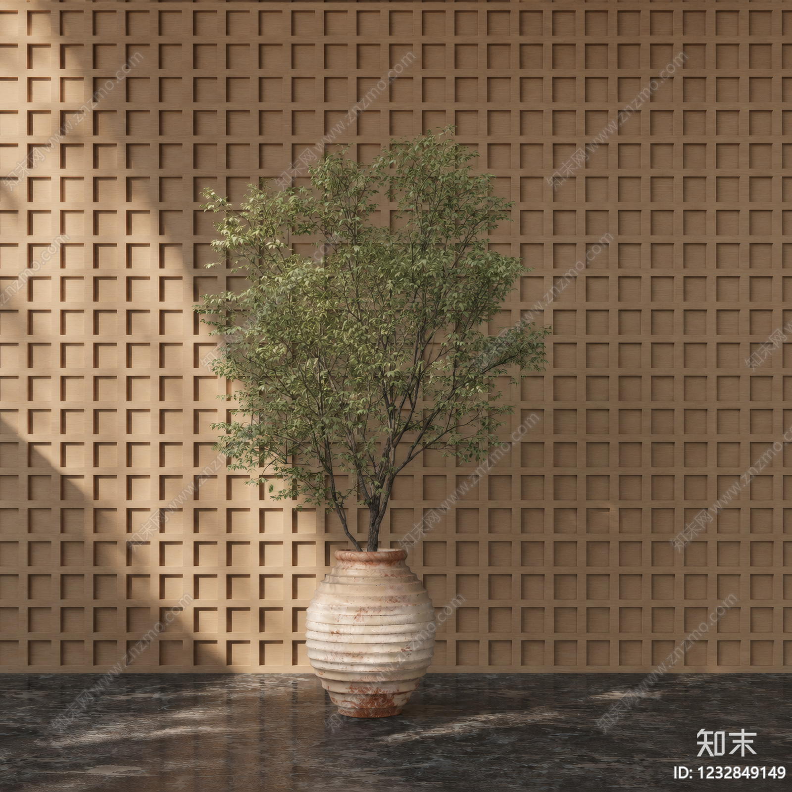 侘寂盆栽SU模型下载【ID:1232849149】
