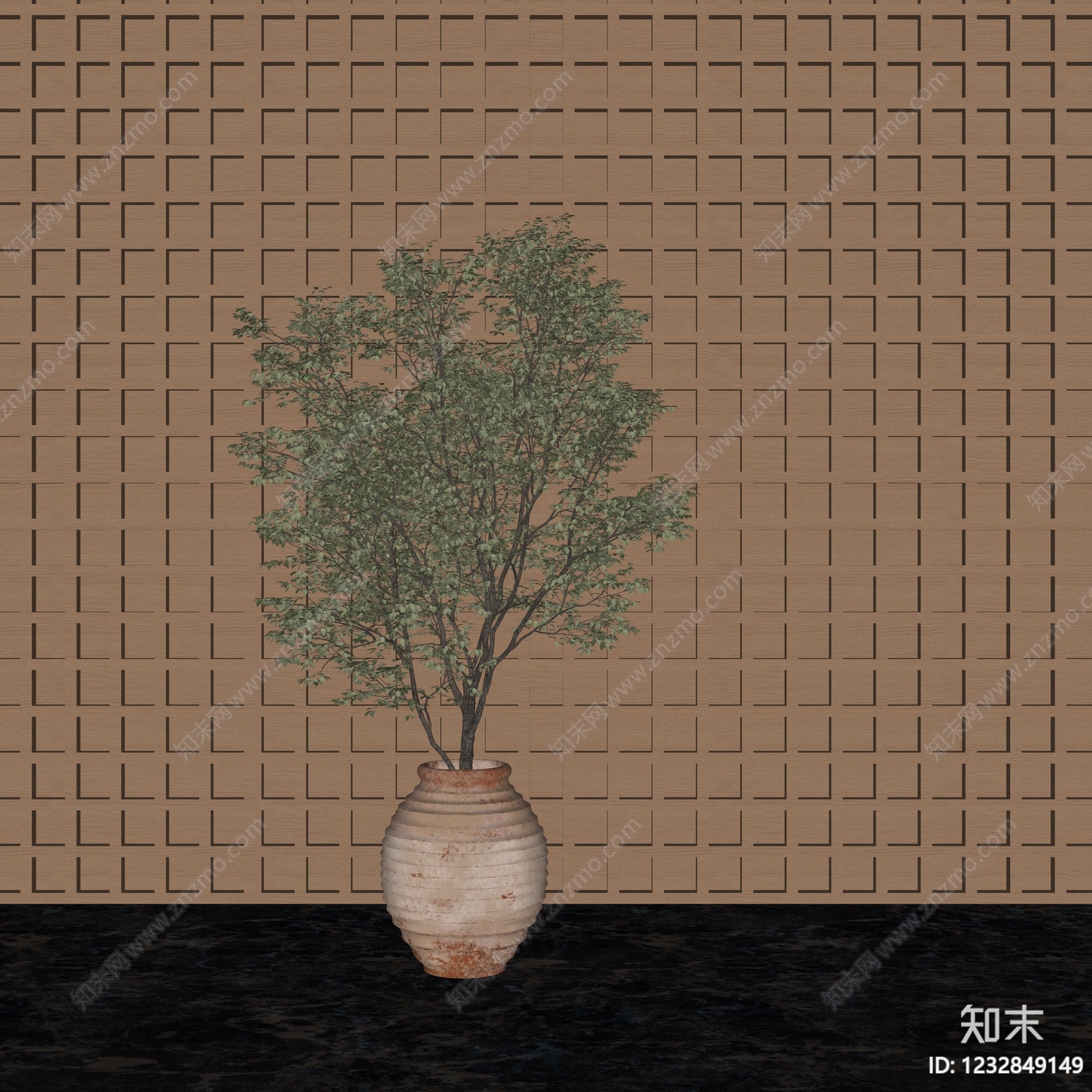 侘寂盆栽SU模型下载【ID:1232849149】