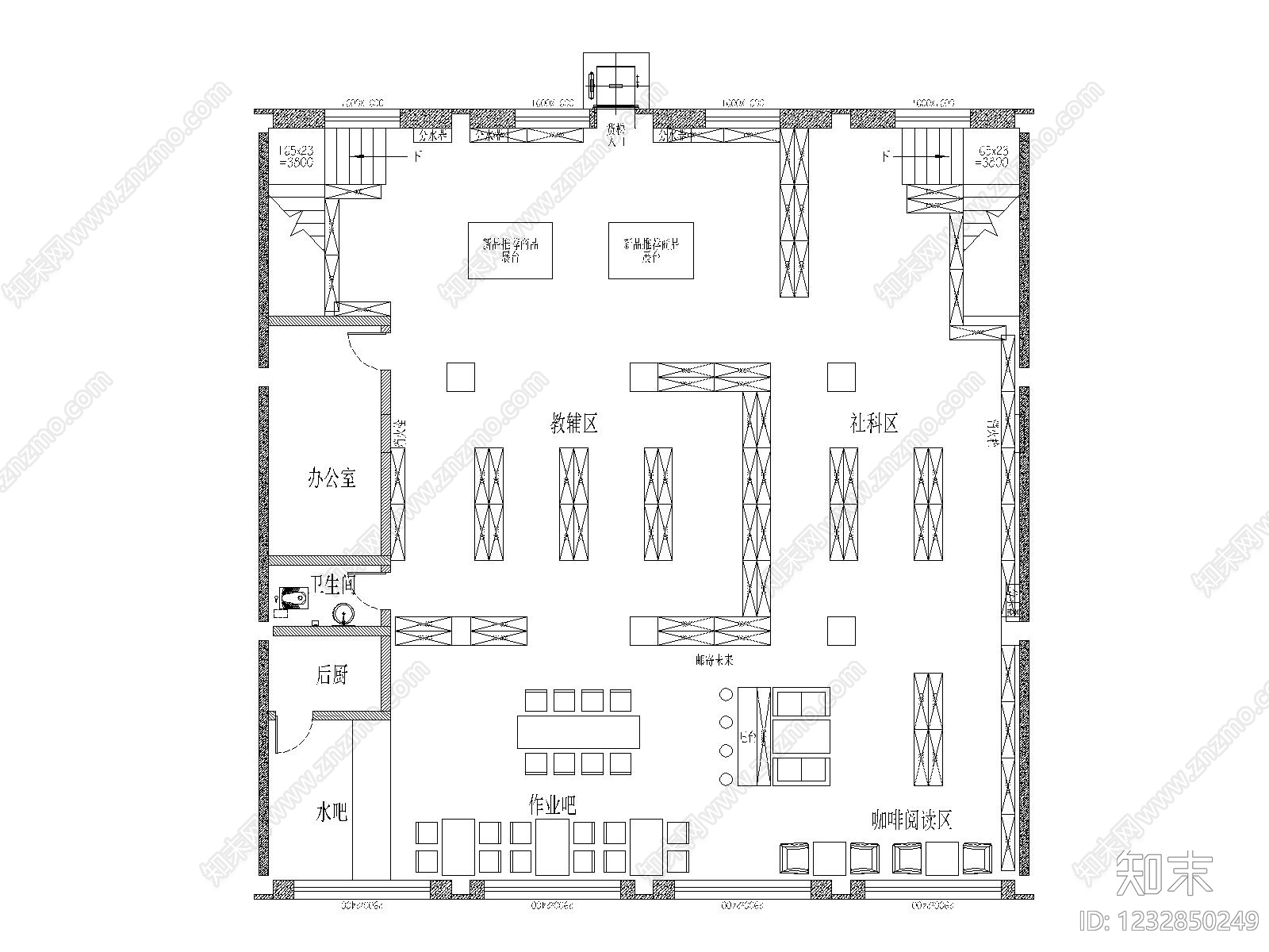 文创店cad施工图下载【ID:1232850249】