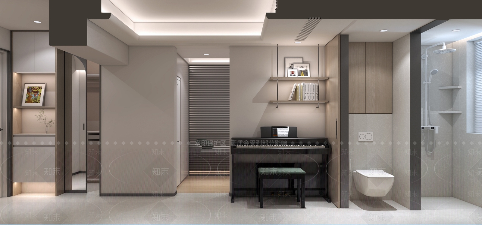 现代简约家居卧室3D模型下载【ID:1232851691】