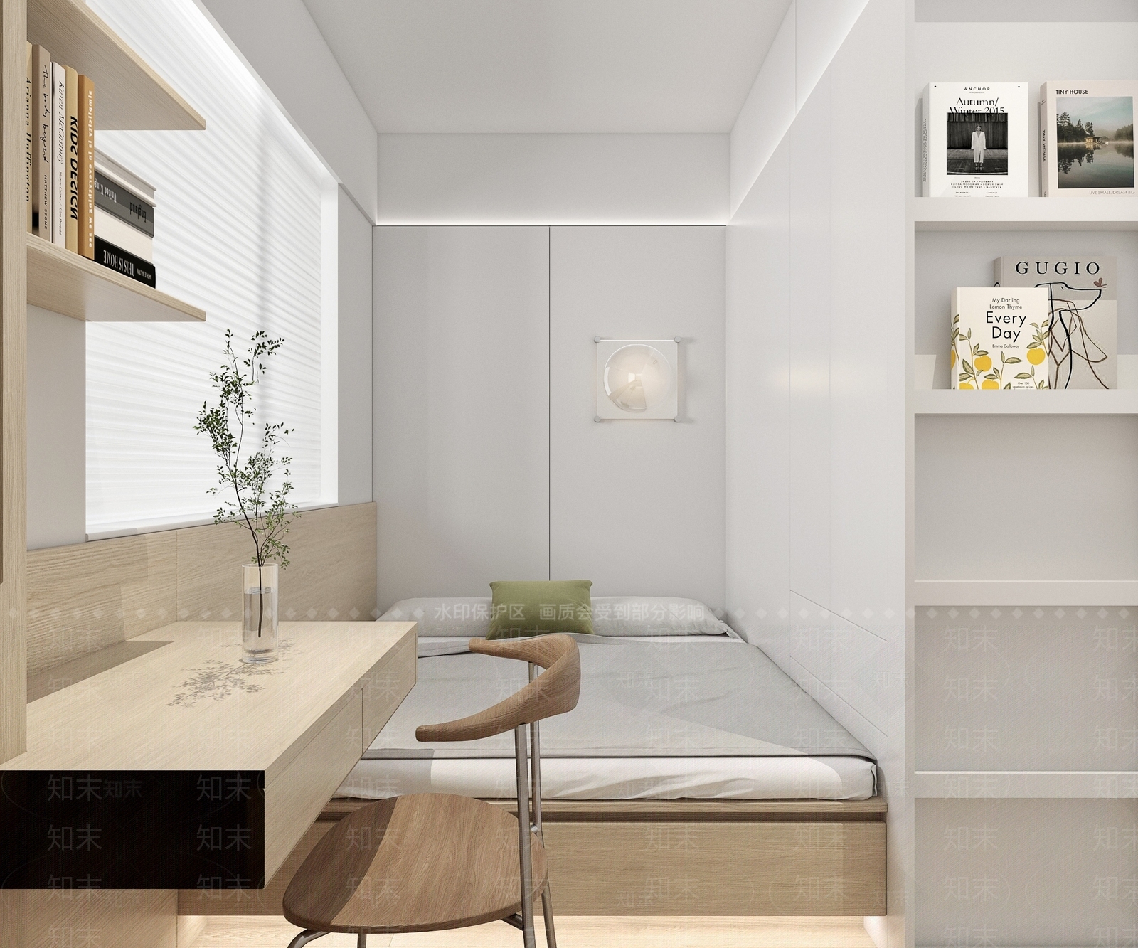 原木风小卧室3D模型下载【ID:1232852418】