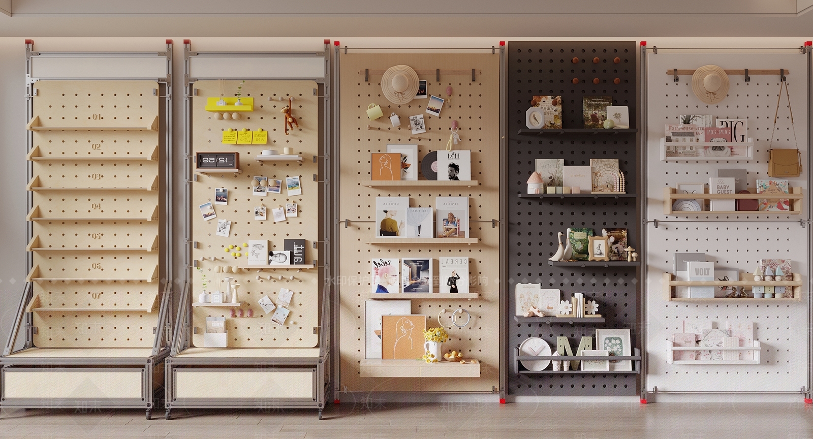 原木风材料展厅SU模型下载【ID:1232855816】