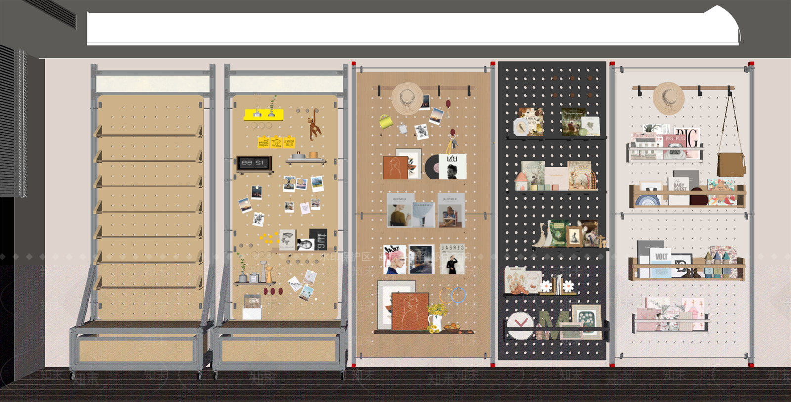 原木风材料展厅SU模型下载【ID:1232855816】