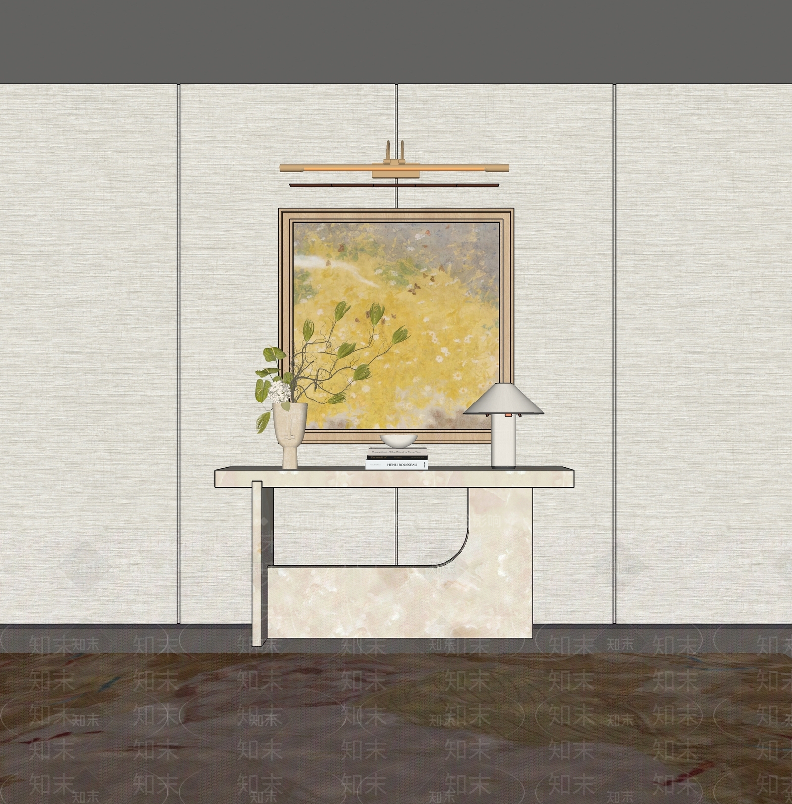 新中式玄关SU模型下载【ID:1232856532】