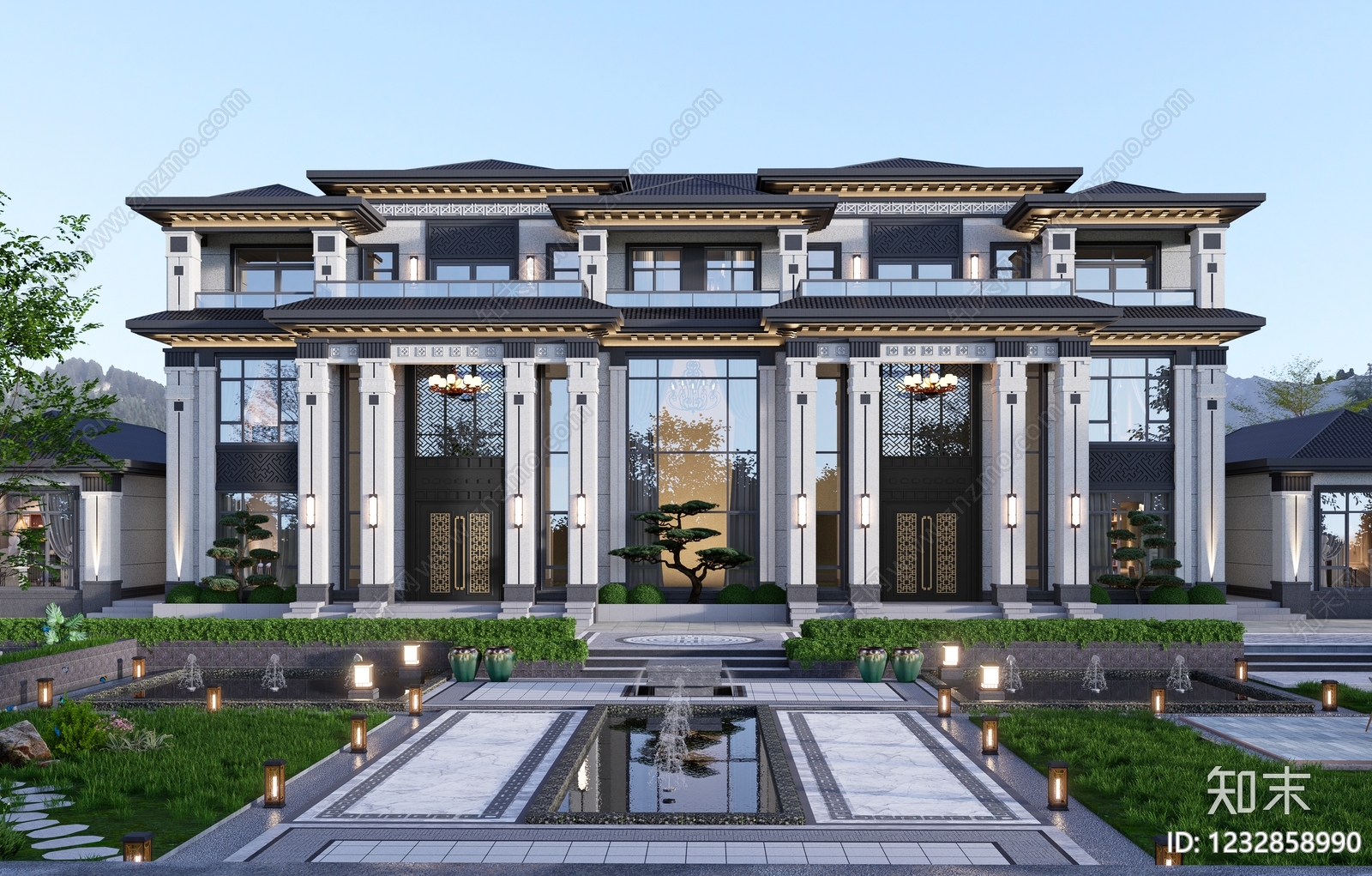 别墅建筑cad施工图下载【ID:1232858990】