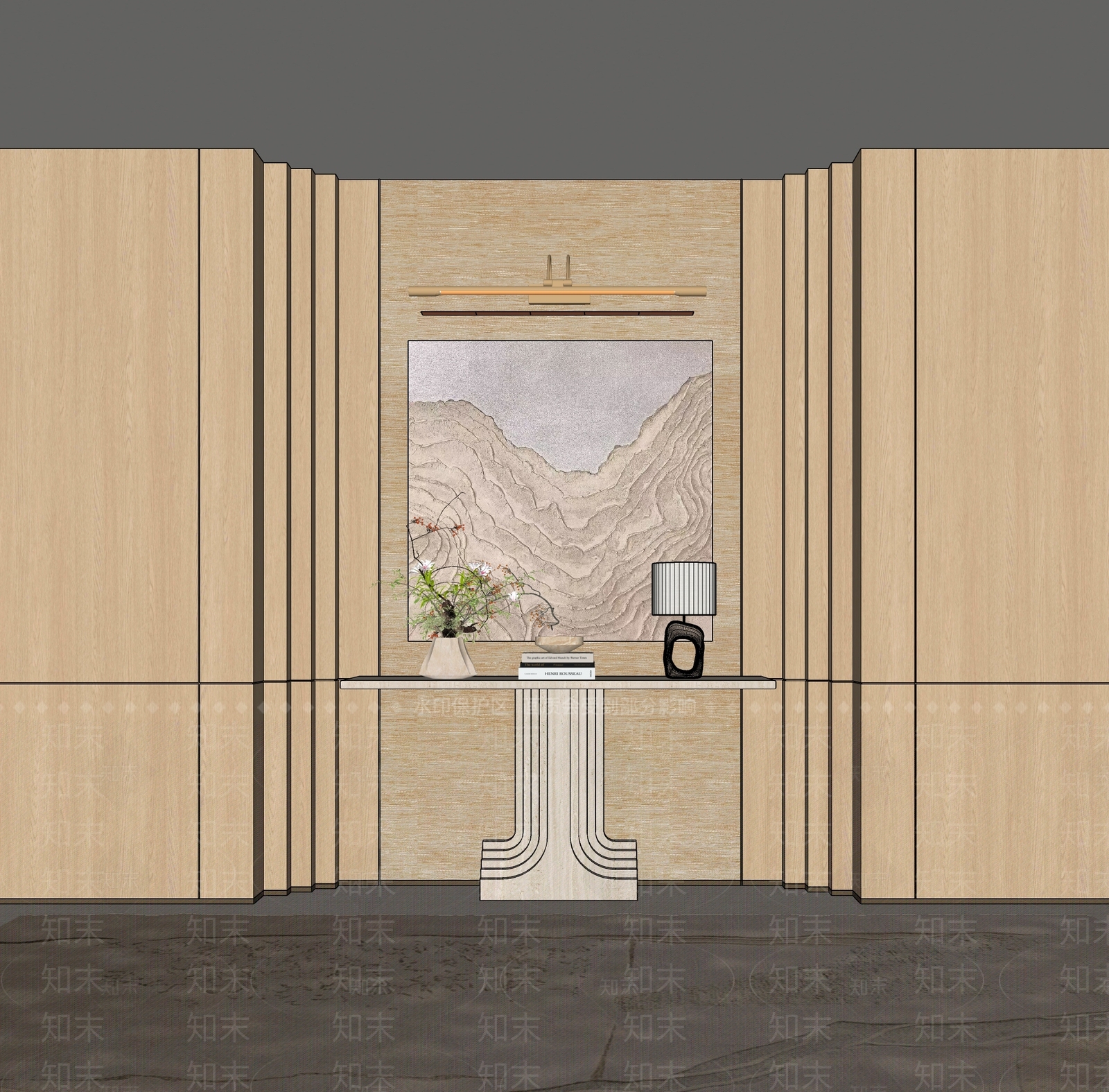 侘寂玄关SU模型下载【ID:1232860398】