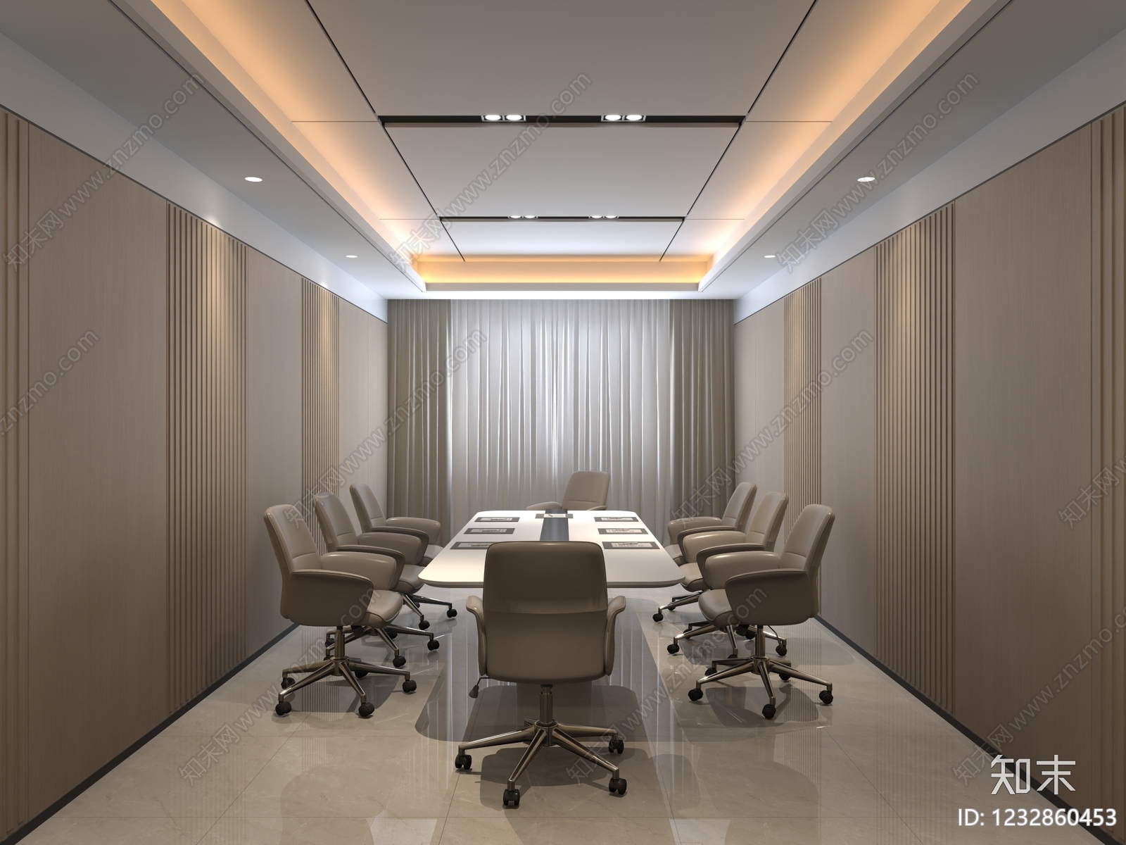 现代简约会议室3D模型下载【ID:1232860453】