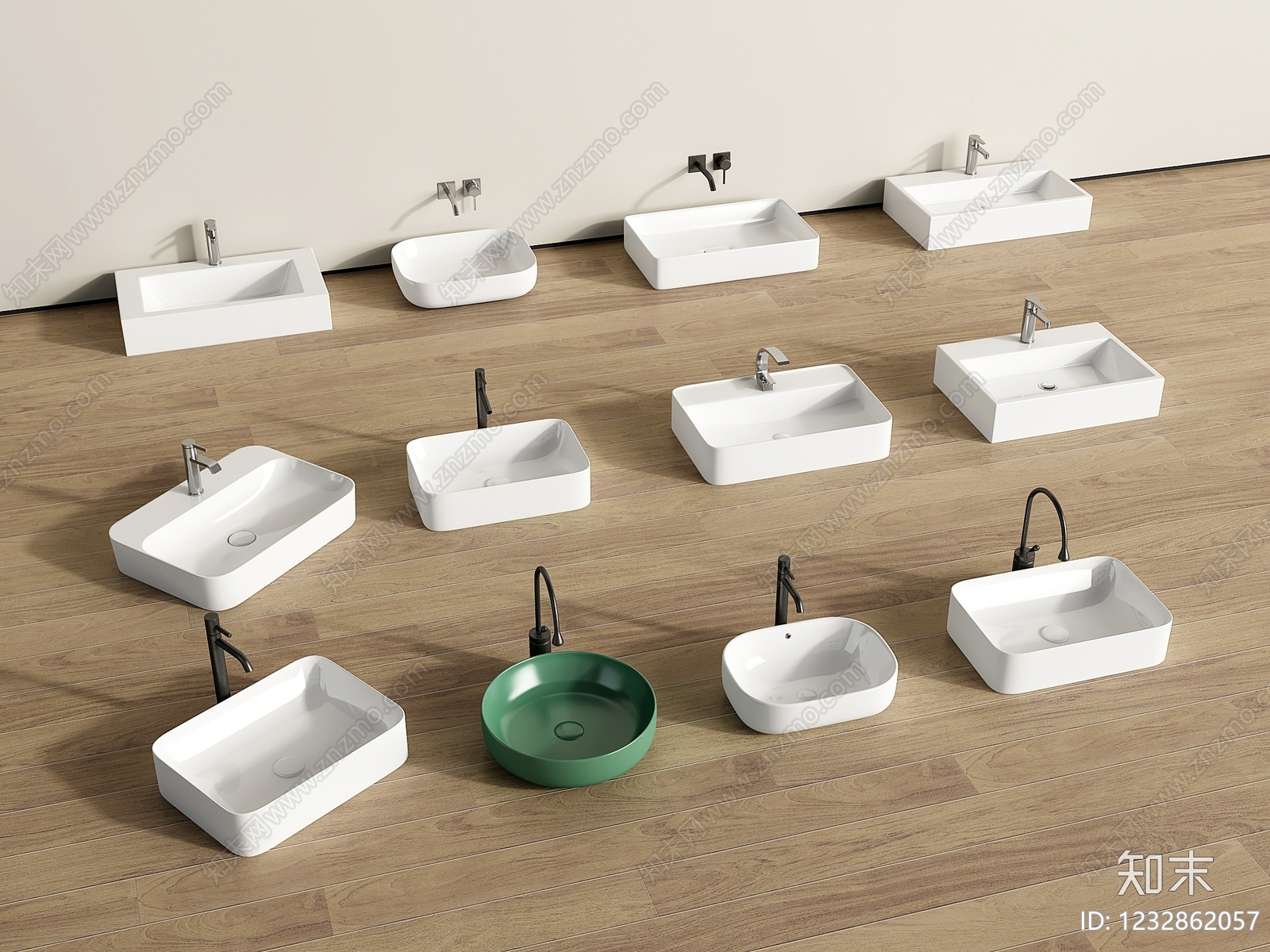 现代简约台盆3D模型下载【ID:1232862057】