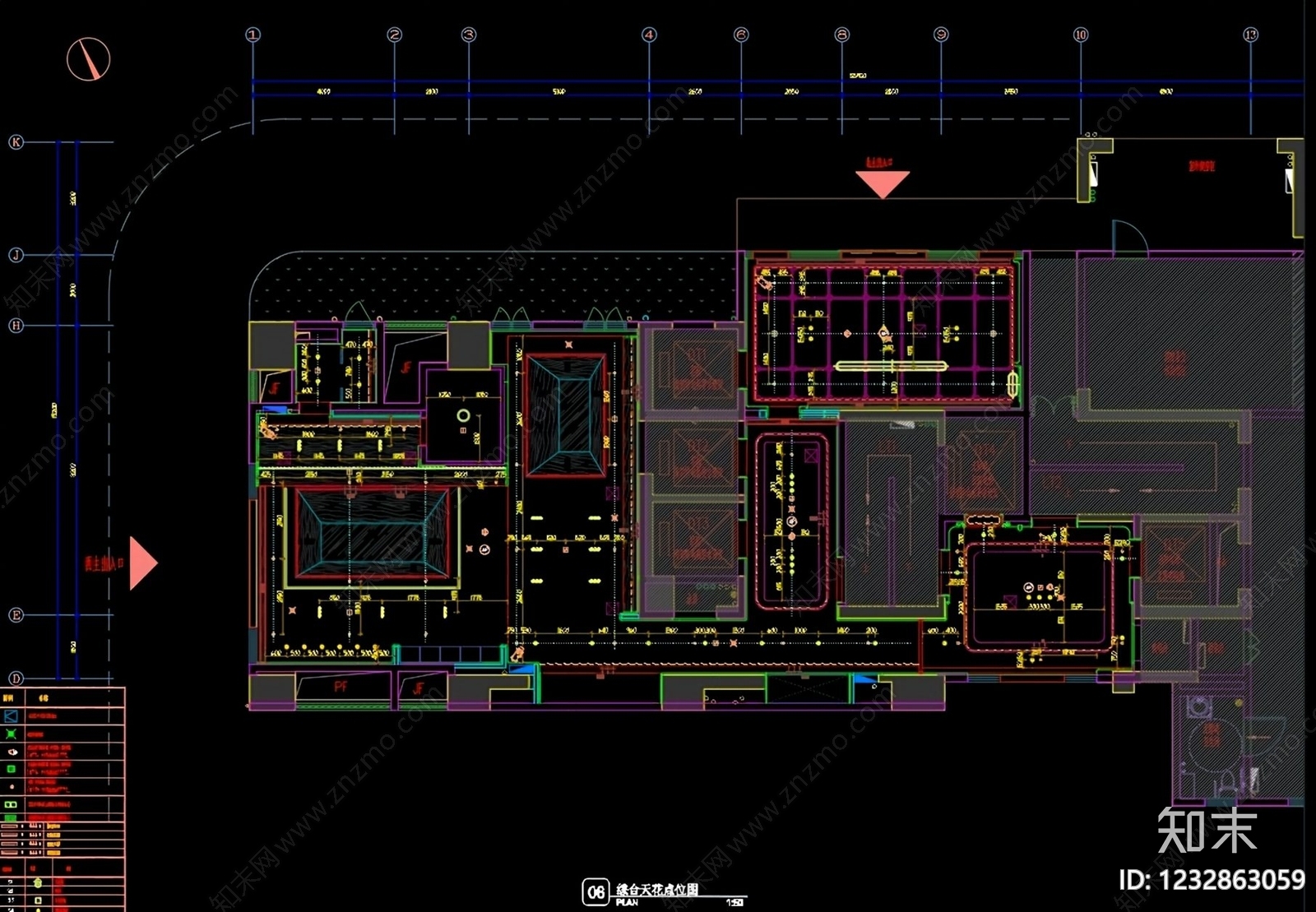 酒店建筑cad施工图下载【ID:1232863059】