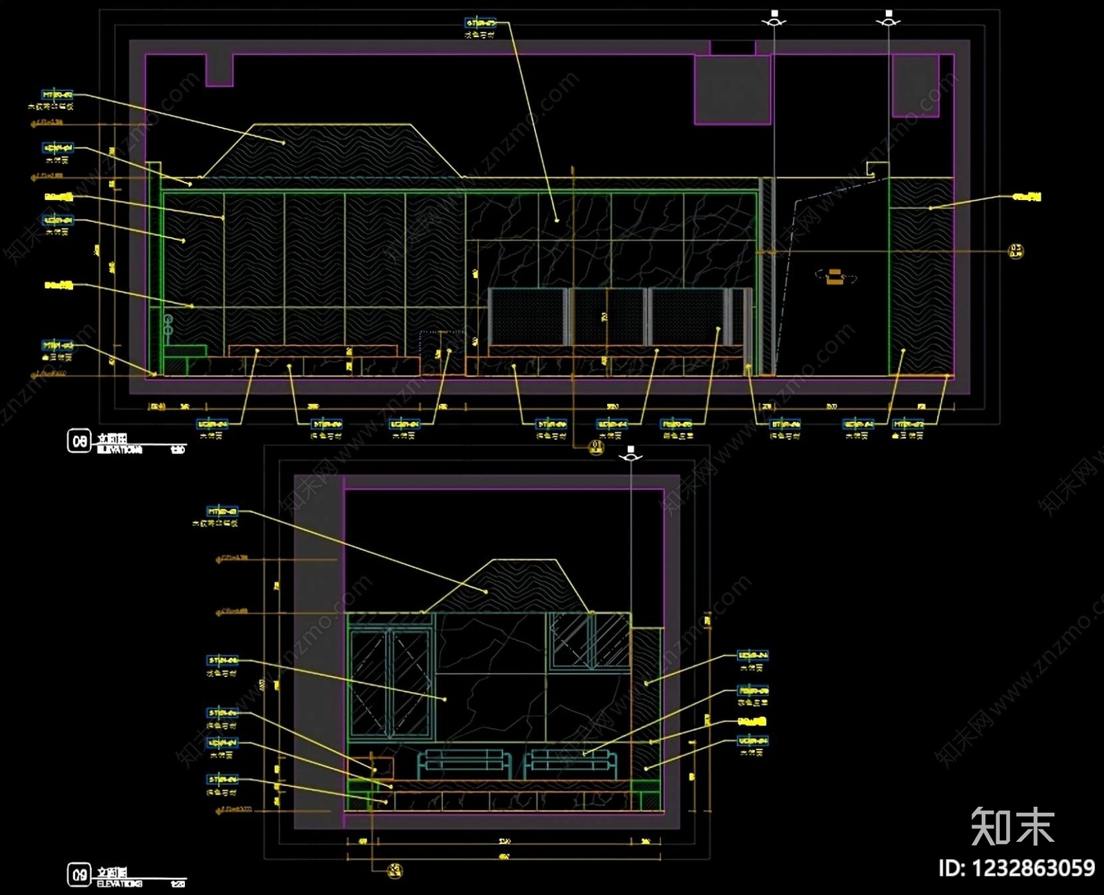 酒店建筑cad施工图下载【ID:1232863059】