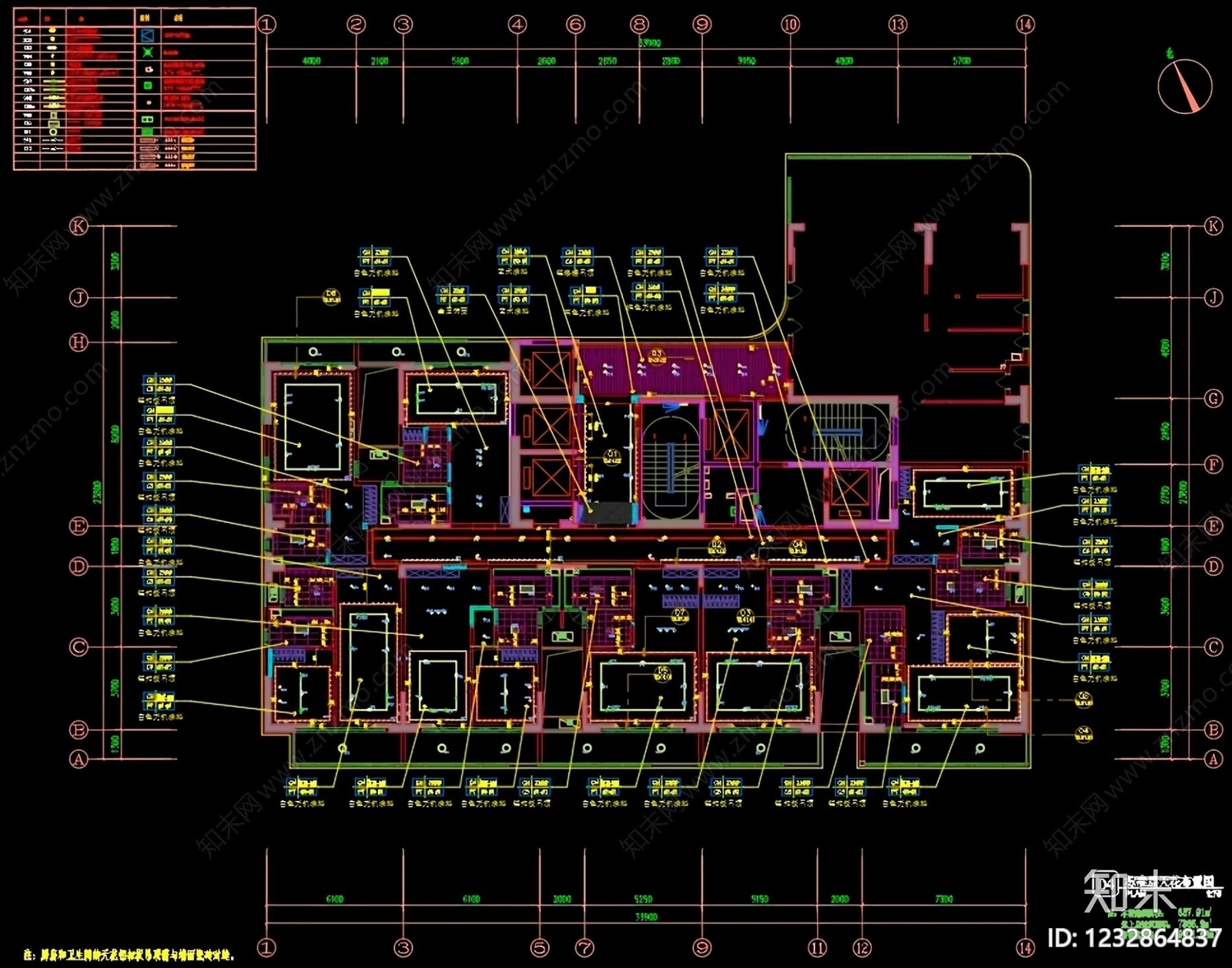 酒店建筑cad施工图下载【ID:1232864837】