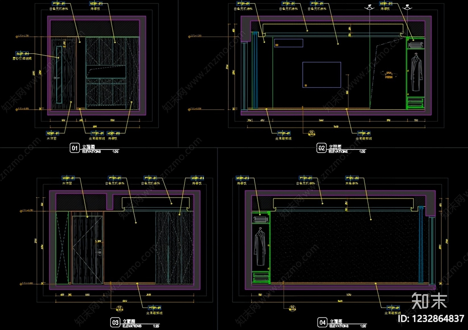 酒店建筑cad施工图下载【ID:1232864837】
