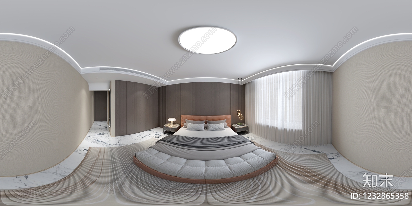 现代简约主卧3D模型下载【ID:1232865358】