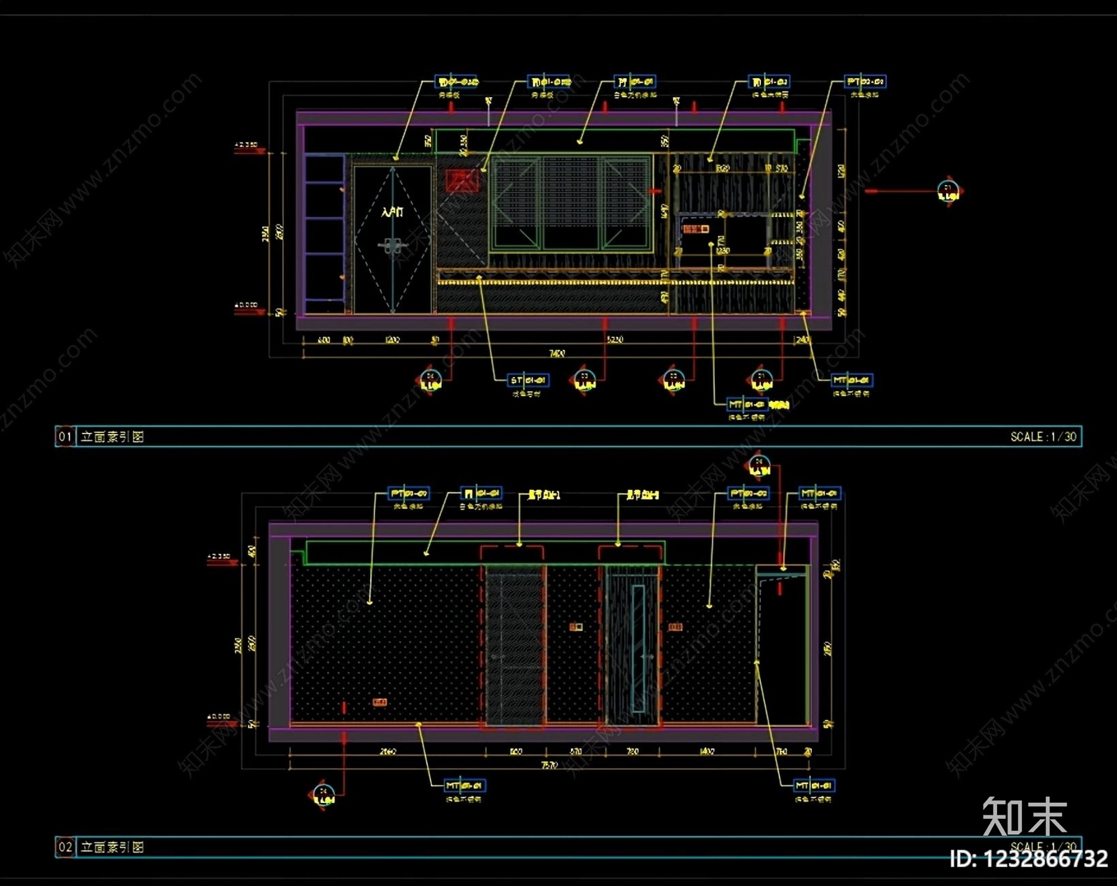 酒店建筑cad施工图下载【ID:1232866732】