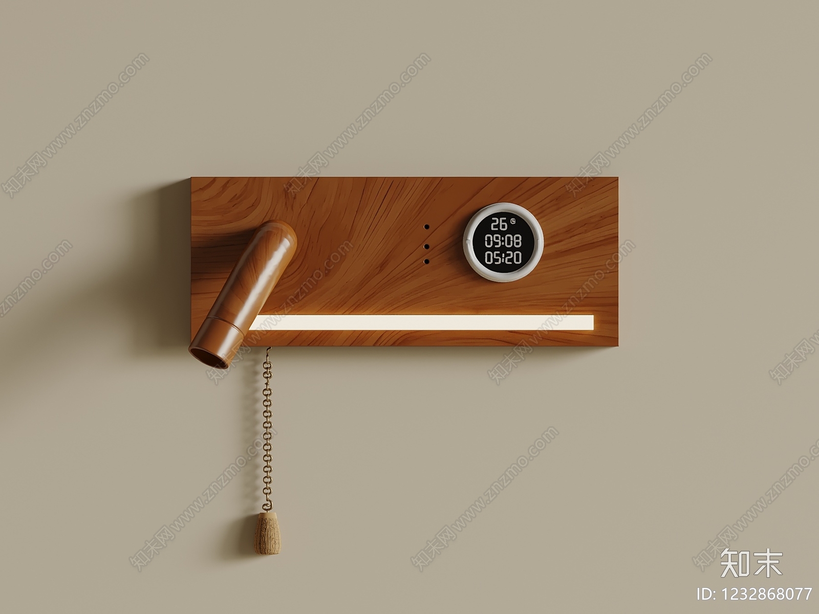 原木风床头壁灯SU模型下载【ID:1232868077】