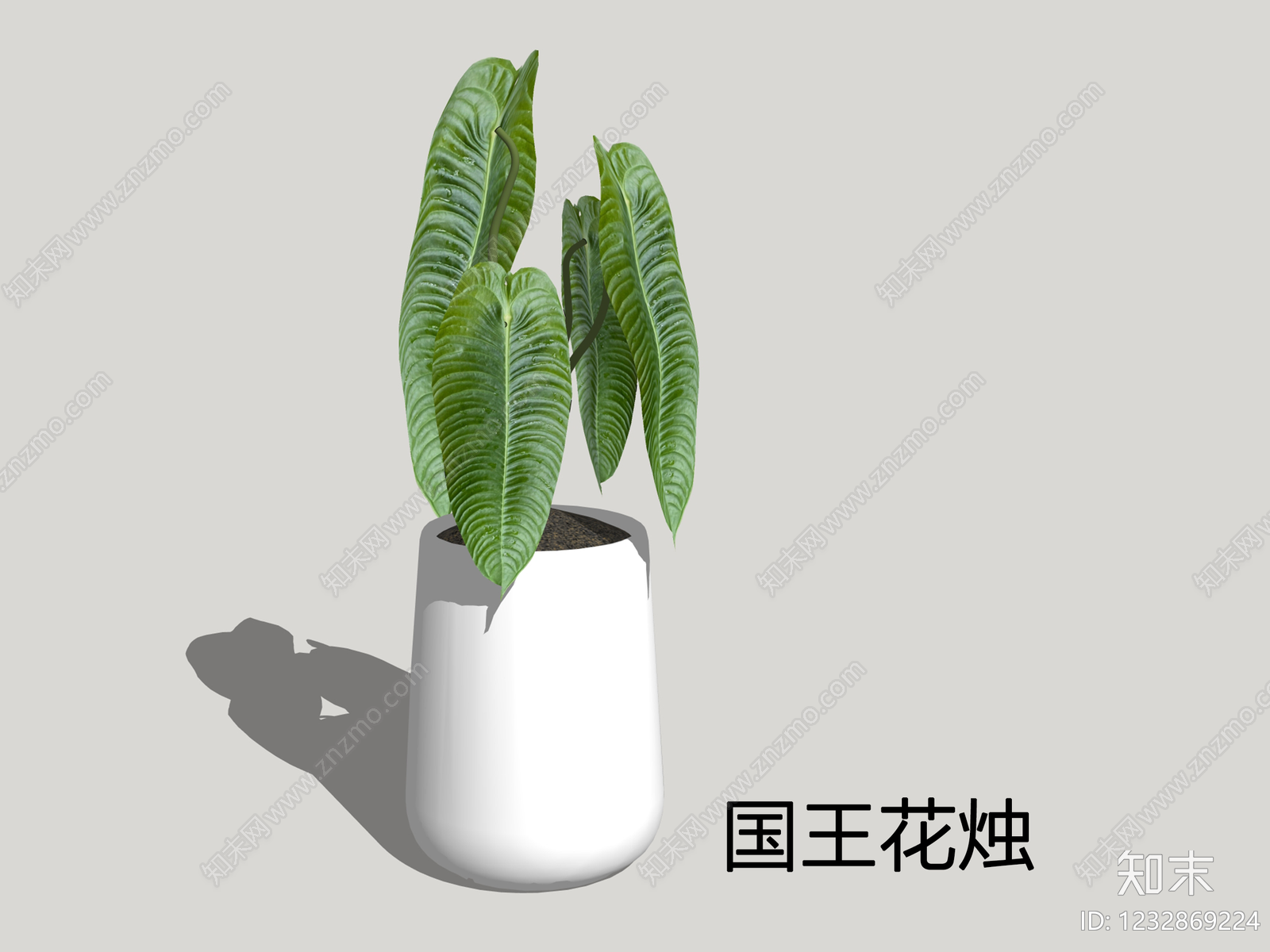 现代简约盆栽SU模型下载【ID:1232869224】