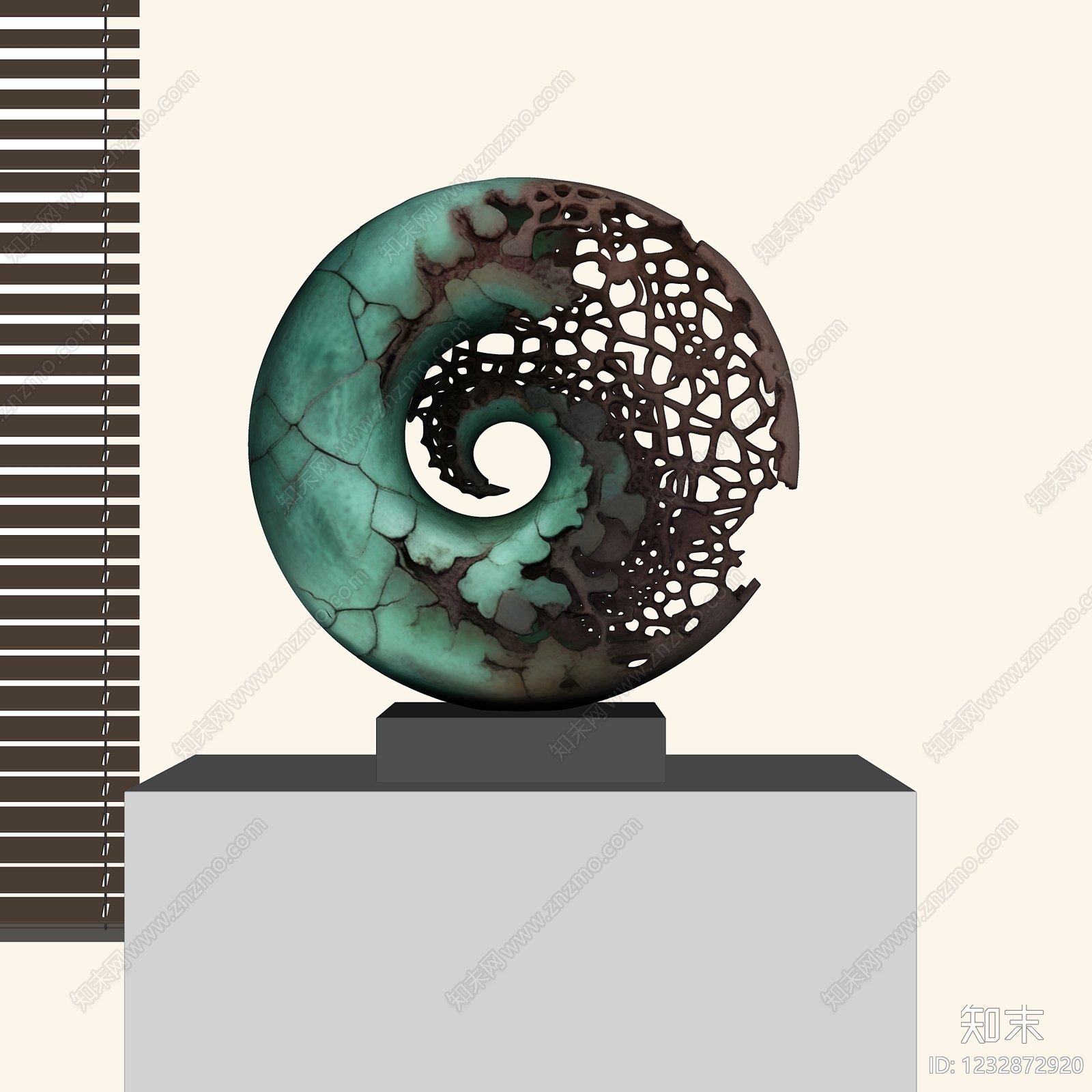 侘寂雕塑摆件SU模型下载【ID:1232872920】