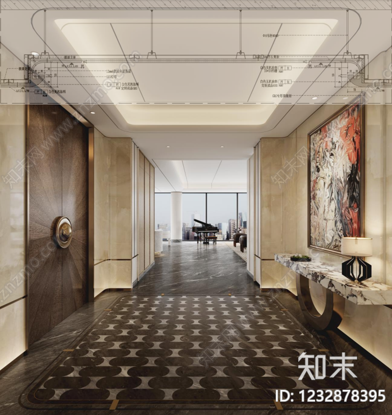 吊顶节点cad施工图下载【ID:1232878395】