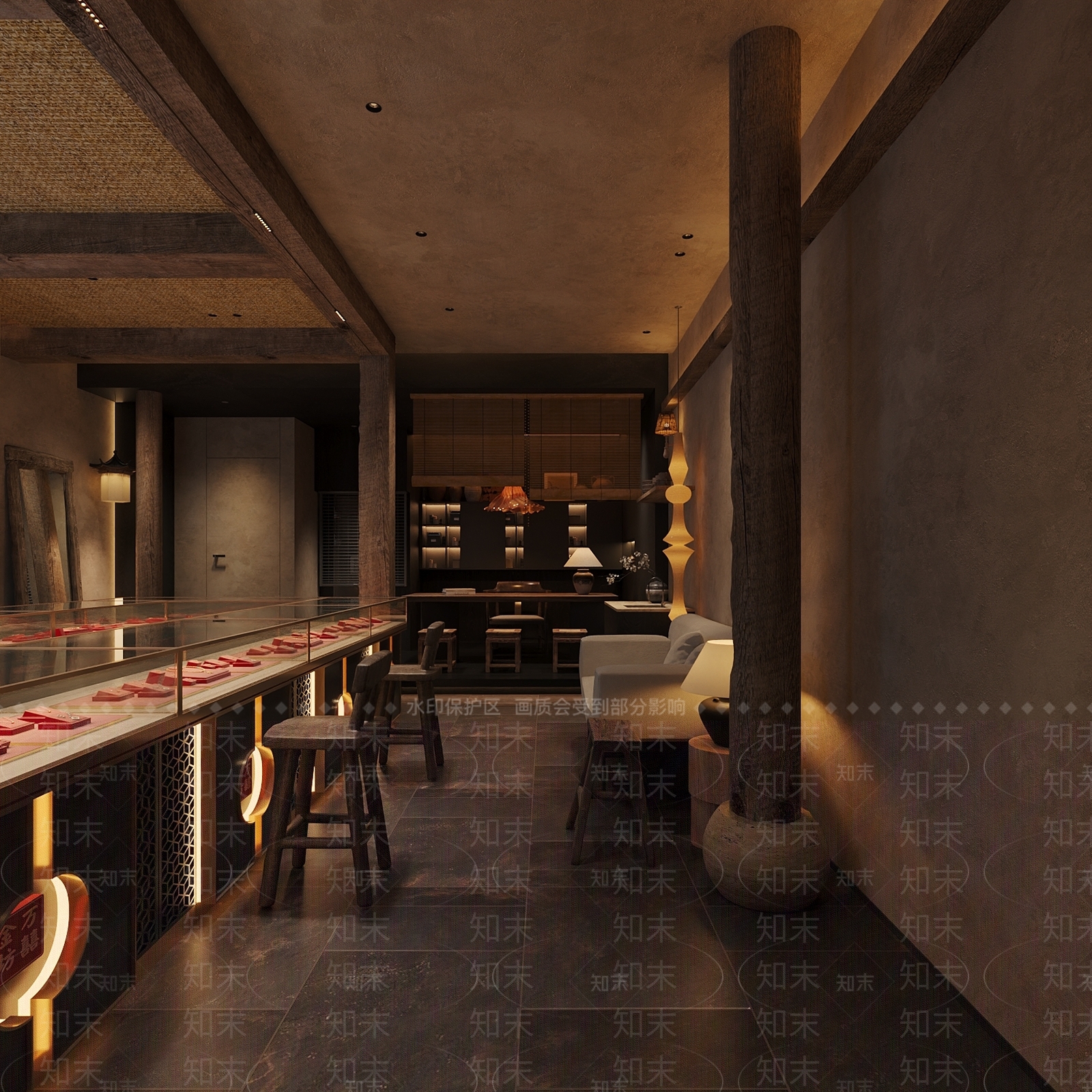 侘寂珠宝店3D模型下载【ID:1232884695】