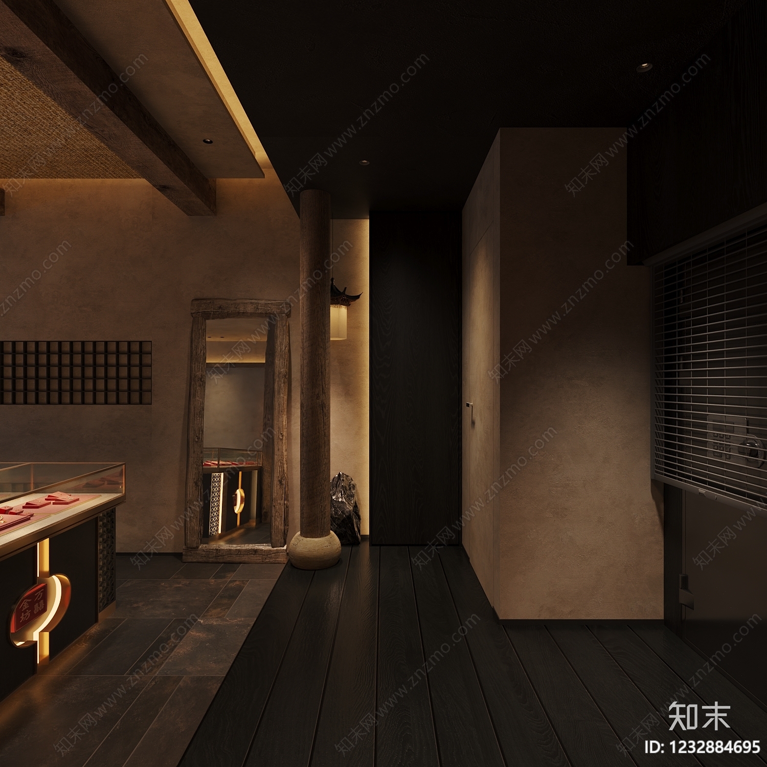侘寂珠宝店3D模型下载【ID:1232884695】
