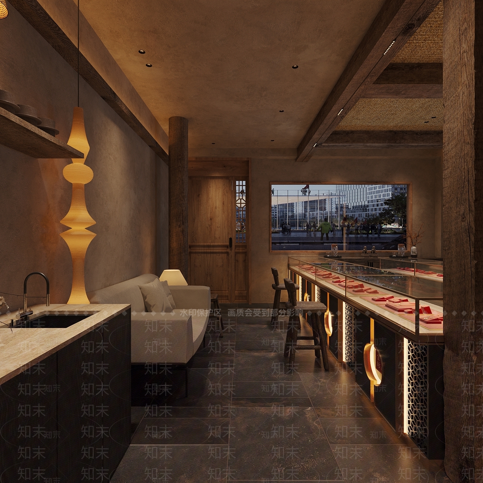 侘寂珠宝店3D模型下载【ID:1232884695】