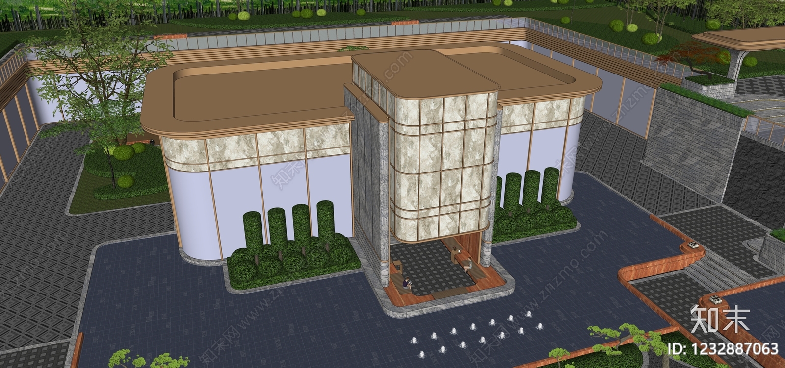 现代主义其他景观小建筑SU模型下载【ID:1232887063】