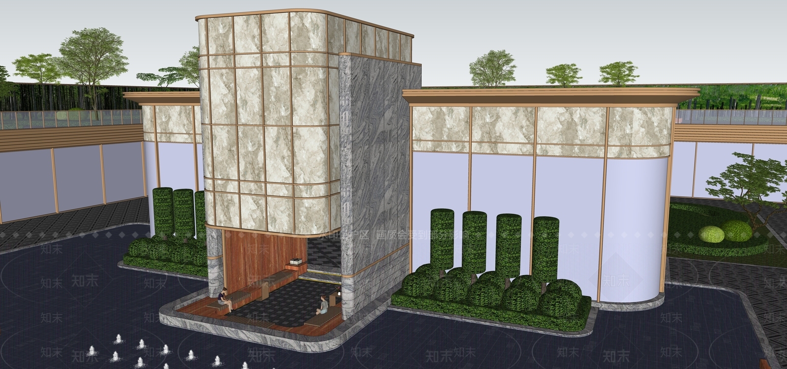 现代主义其他景观小建筑SU模型下载【ID:1232887063】