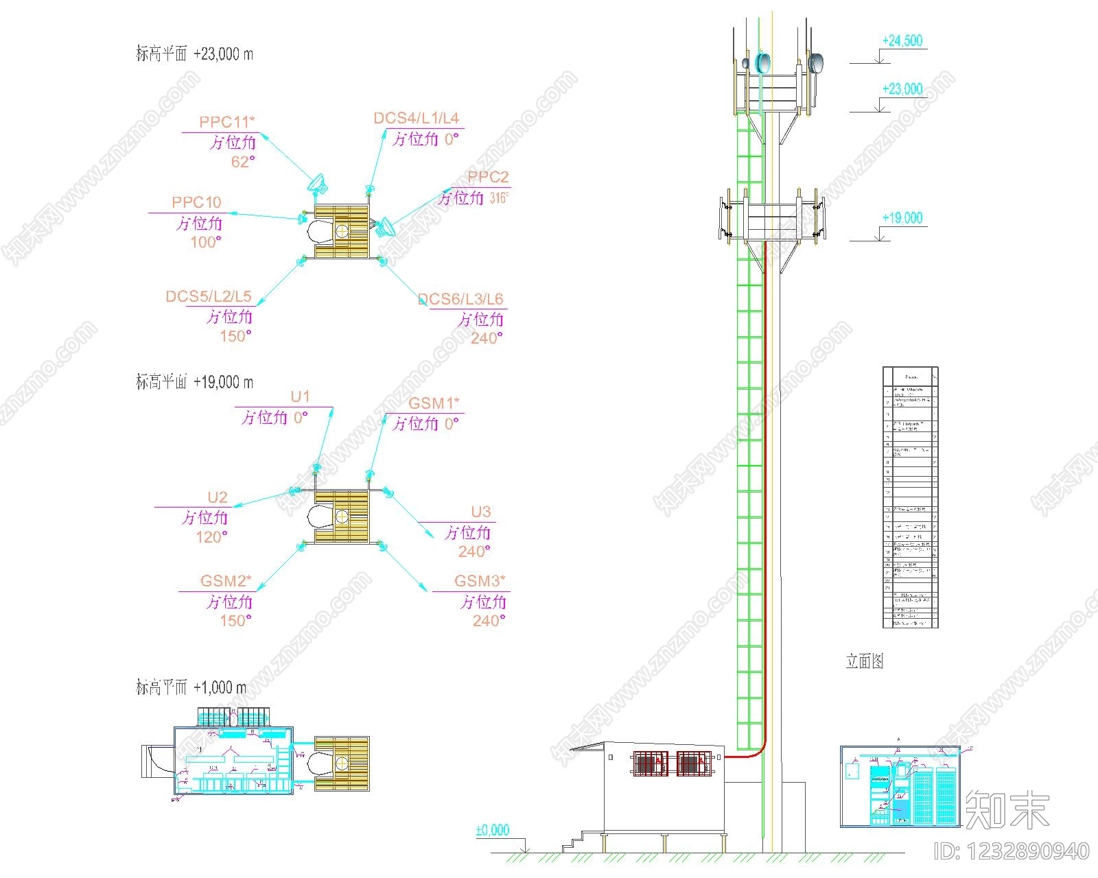 通信网络系统cad施工图下载【ID:1232890940】