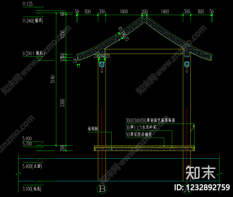 走廊cad施工图下载【ID:1232892759】