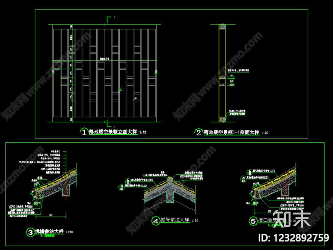走廊cad施工图下载【ID:1232892759】