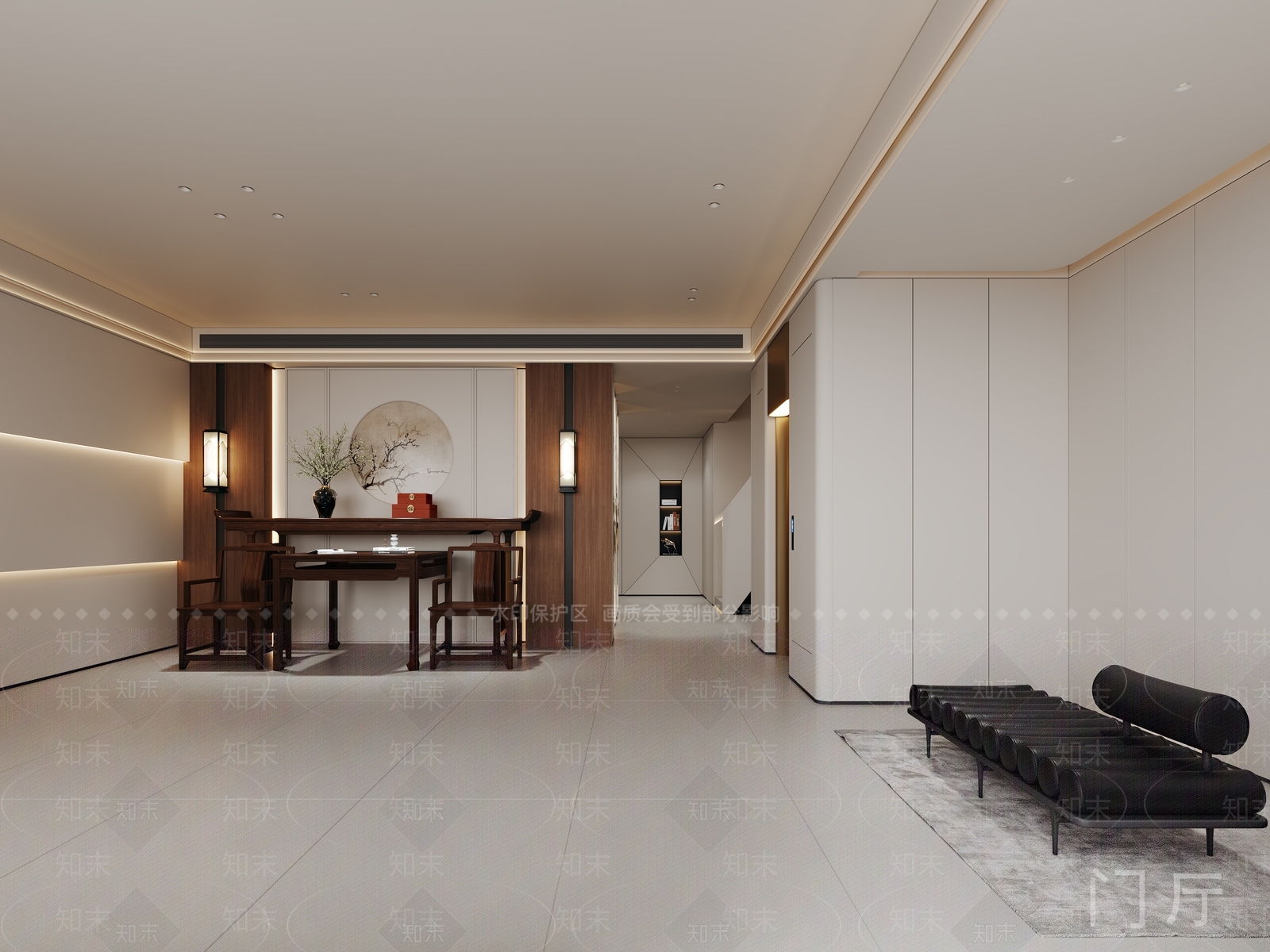 现代简约别墅客厅3D模型下载【ID:1232896813】