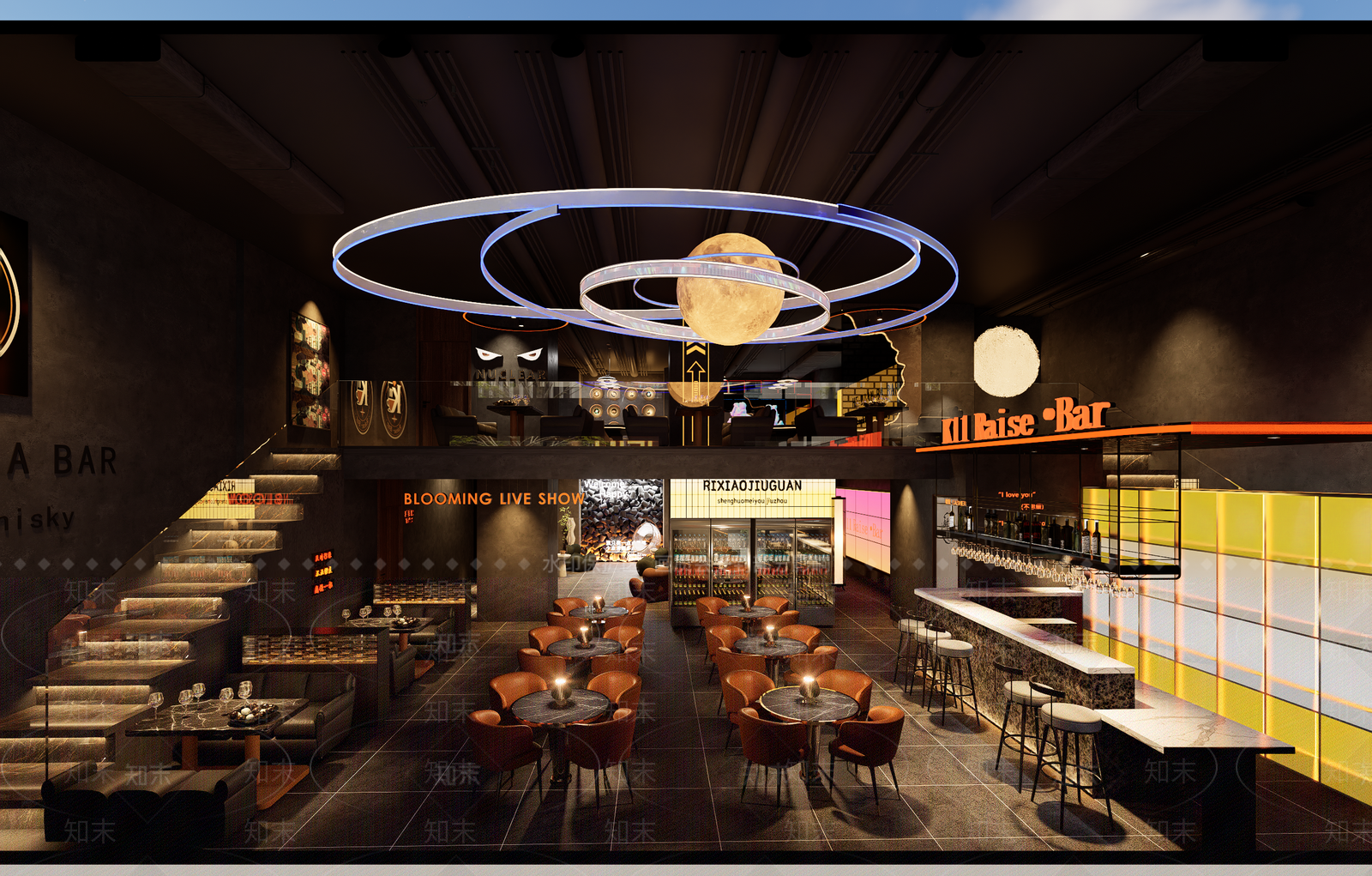 赛博朋克风酒吧3D模型下载【ID:1232912213】