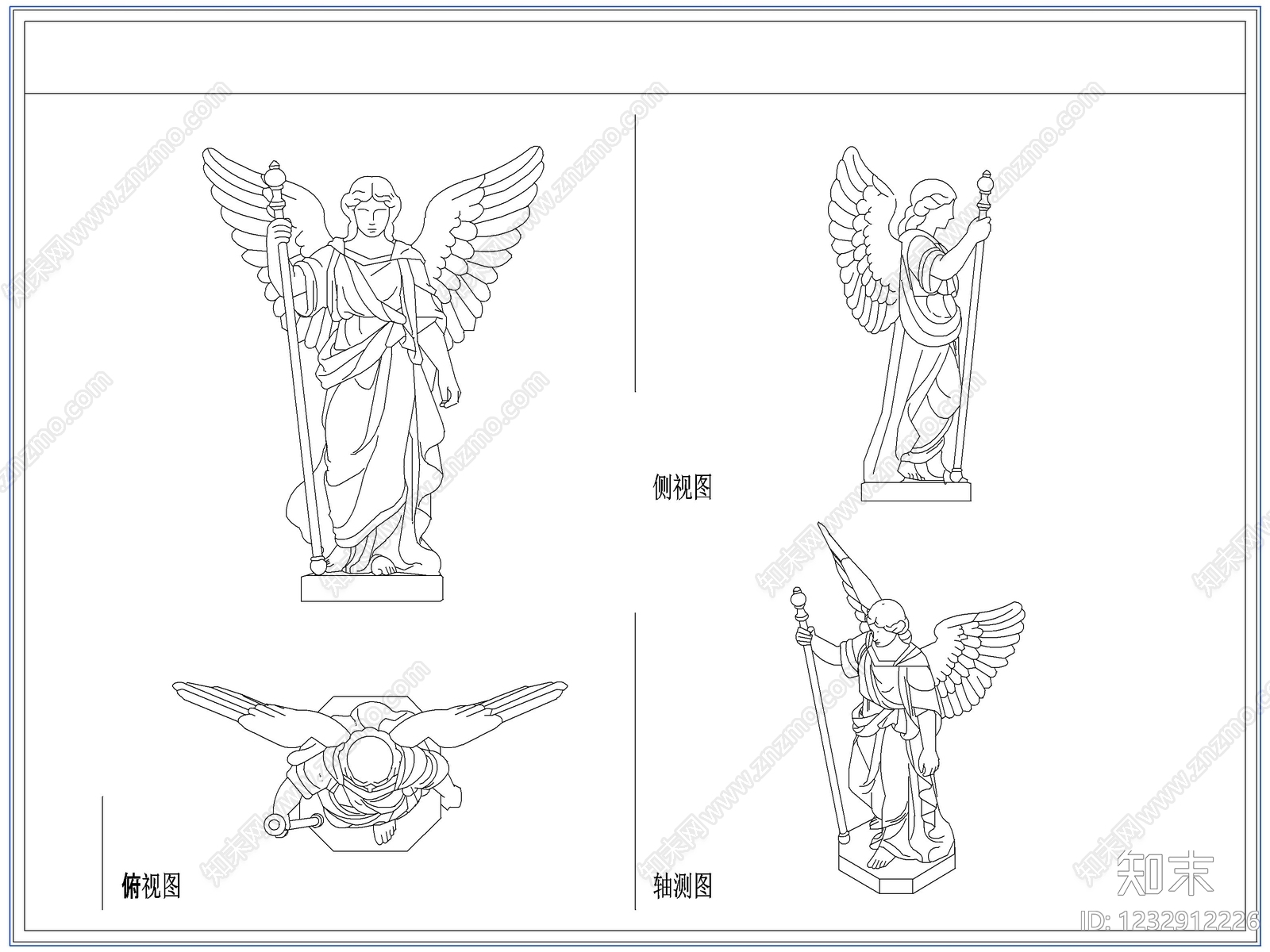 综合软装摆件图库cad施工图下载【ID:1232912226】