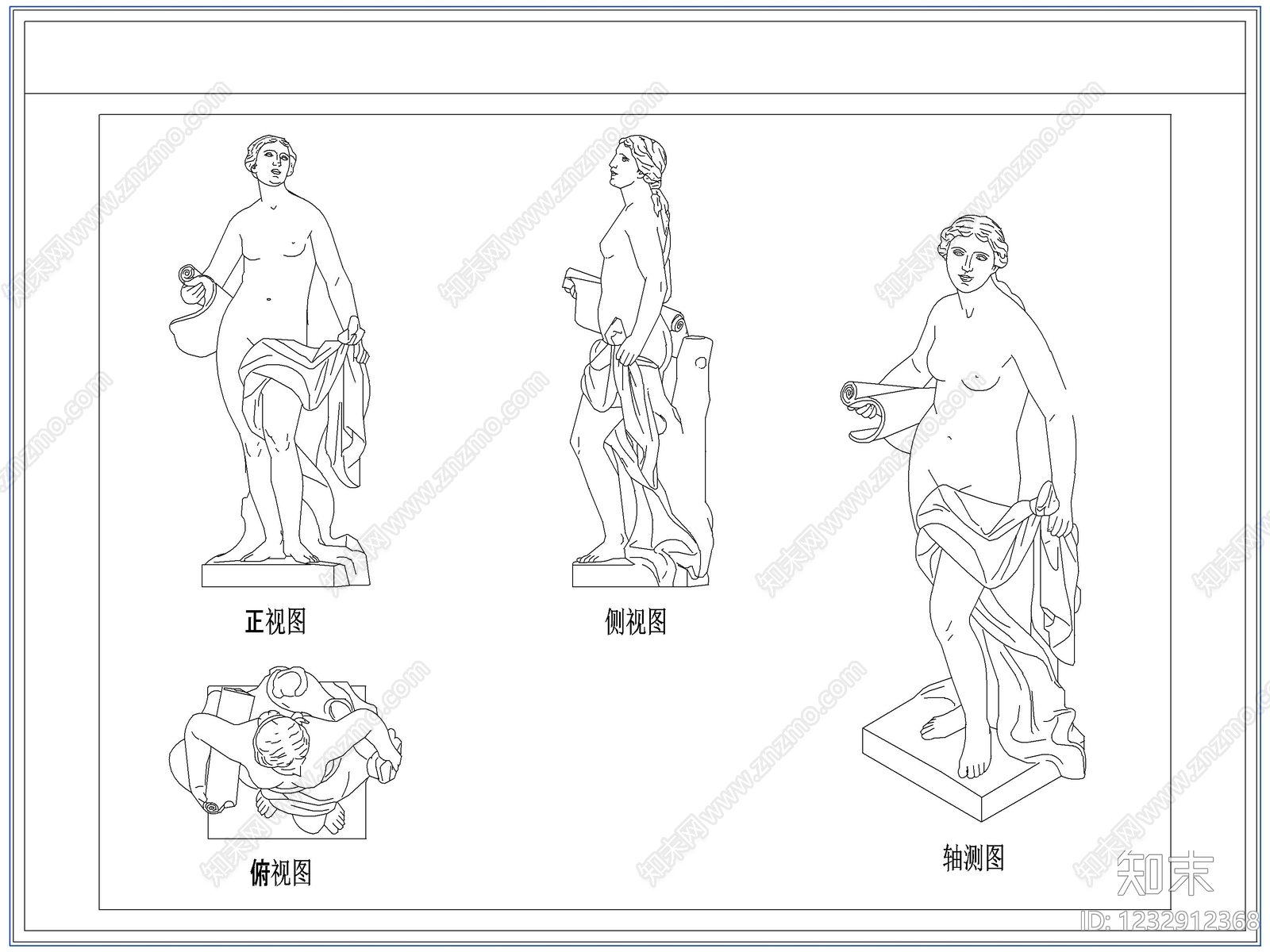 欧式综合软装摆件图库CAD图纸
