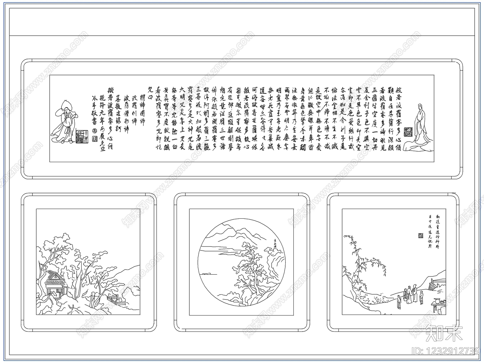 综合软装摆件图库cad施工图下载【ID:1232912739】