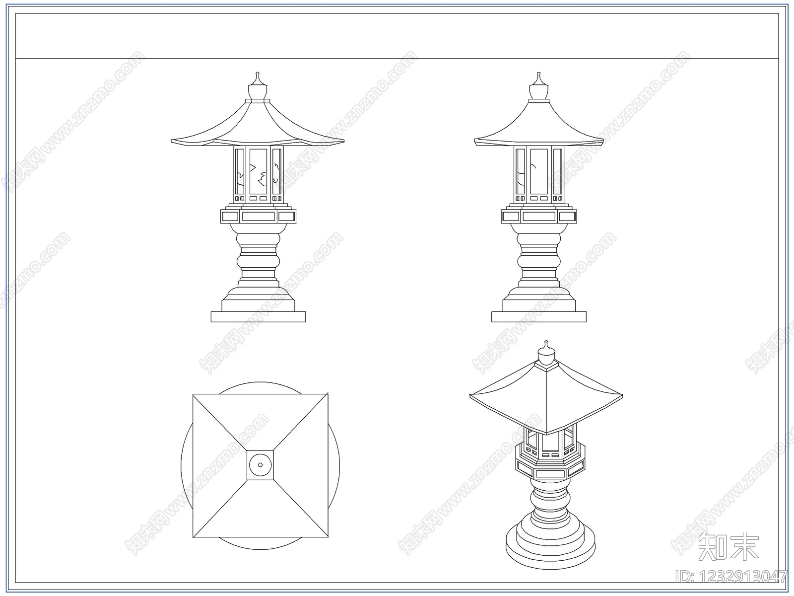 中式电器CAD图纸