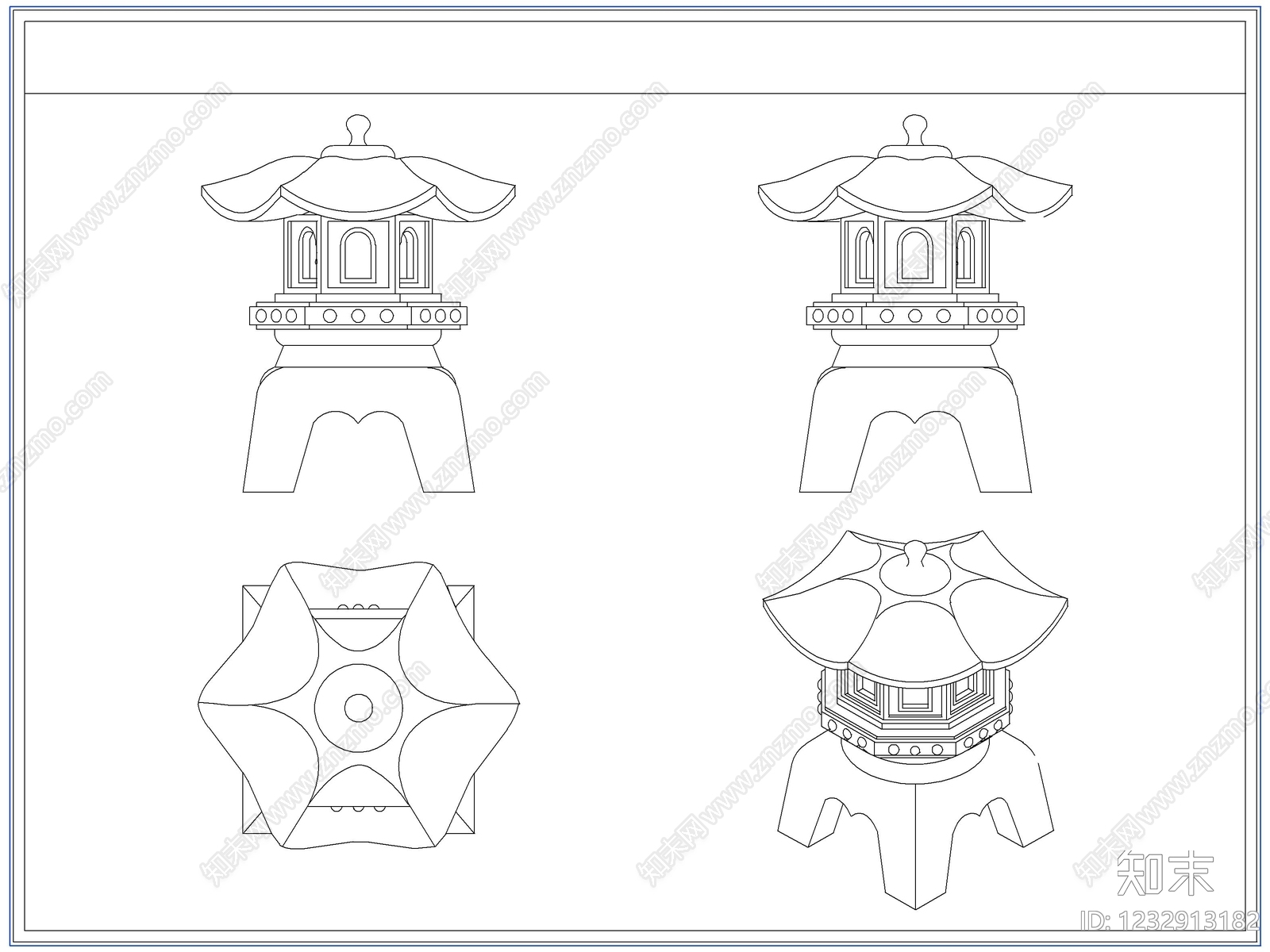 中式电器CAD图纸