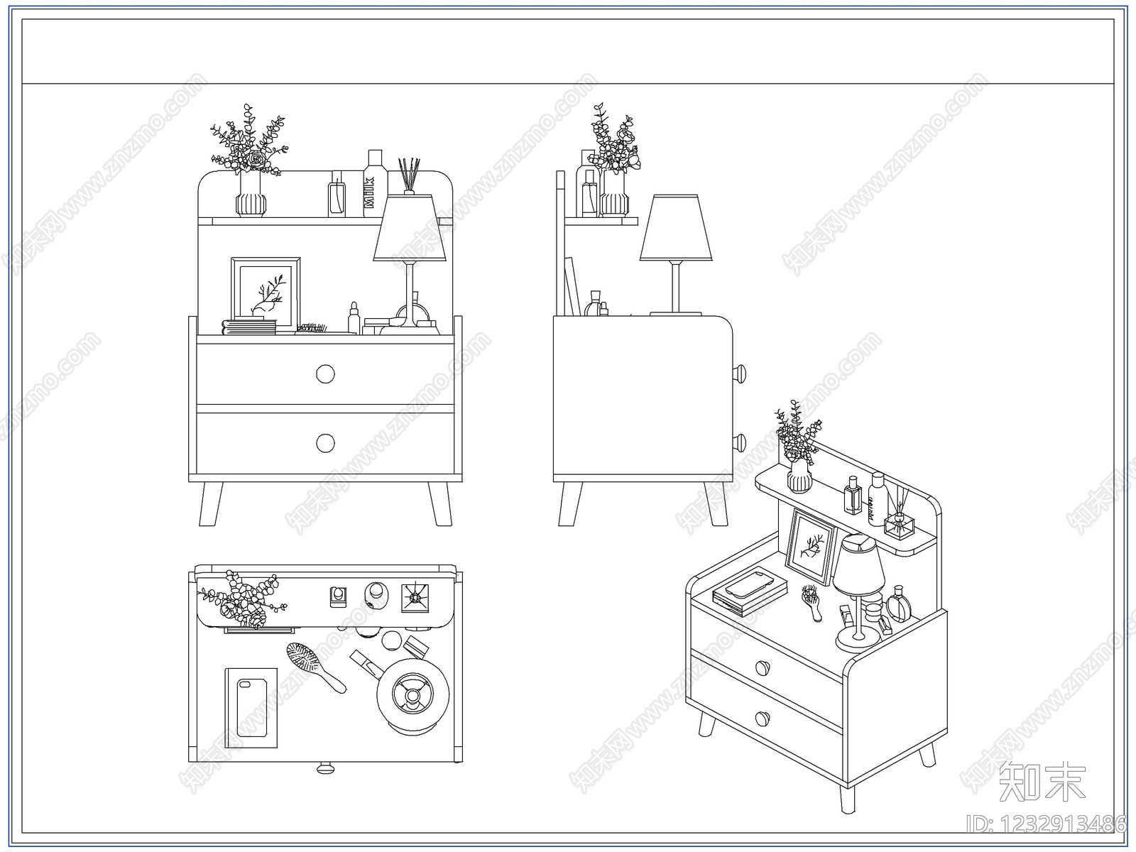柜子cad施工图下载【ID:1232913486】