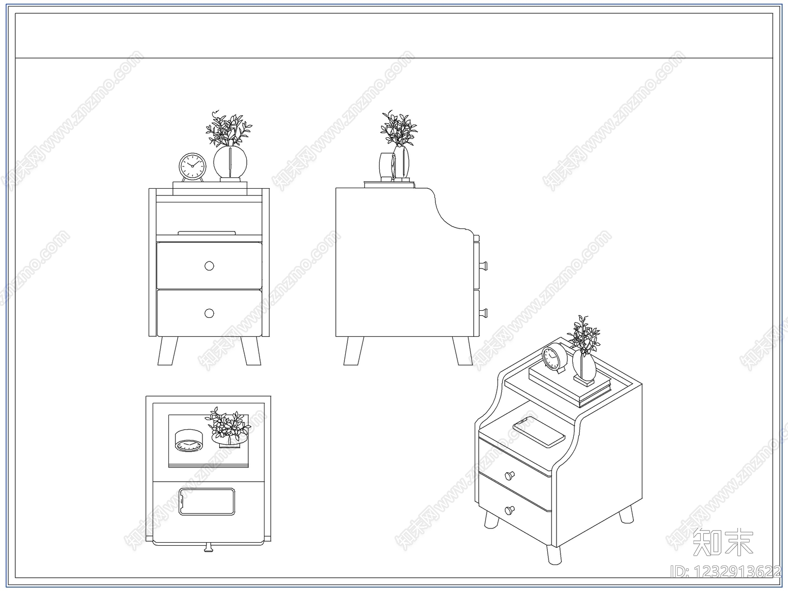 柜子cad施工图下载【ID:1232913622】