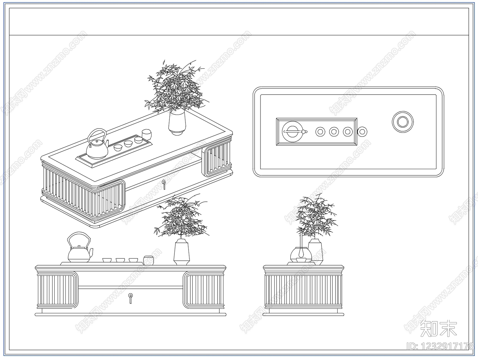 桌椅cad施工图下载【ID:1232917178】