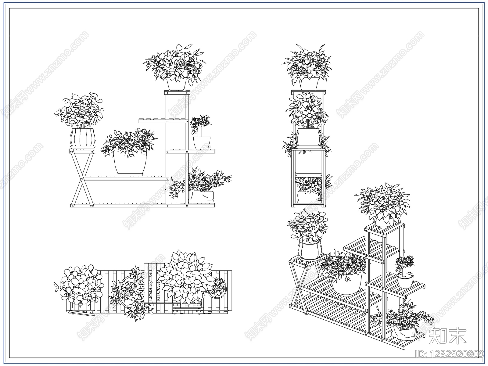 综合软装摆件图库cad施工图下载【ID:1232920809】