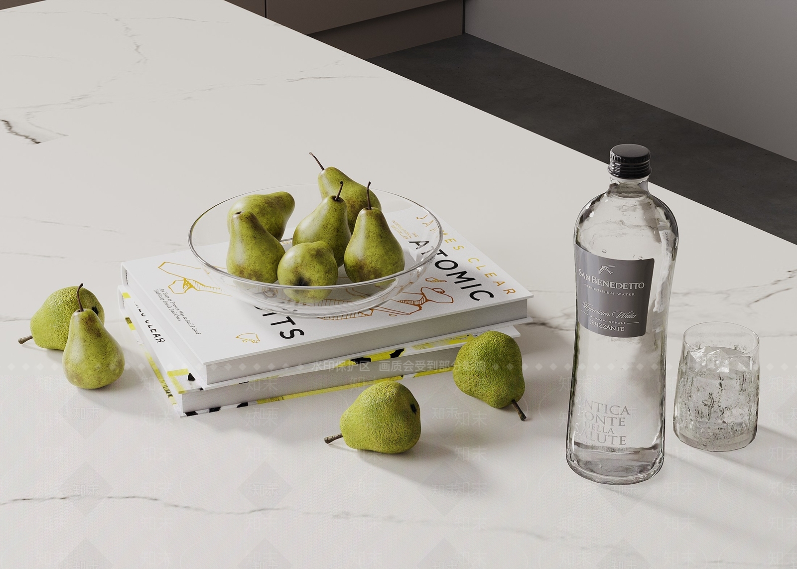 意式极简厨房用品3D模型下载【ID:1232922358】