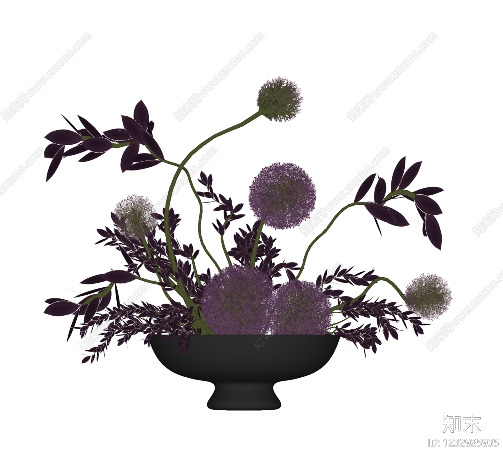 现代花艺SU模型下载【ID:1232925935】