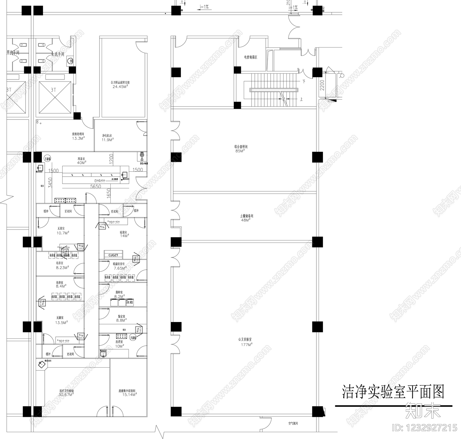实验室cad施工图下载【ID:1232927215】